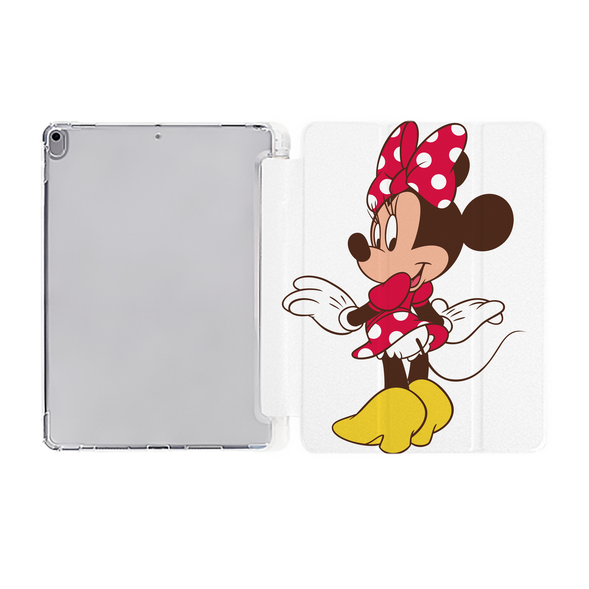 （画像用） ミッキーマウス Mickey Mouse IPad ケース ペン収納付き 三つ折りスタンド PUレザー×シリコン 対応機種9.5/10.5/10.9インチ